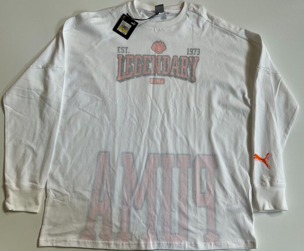 Puma High Court Justice Long Sleeve Women's Basketball Tee Size M NWT